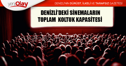 DENİZLİ’DEKİ SİNEMALARIN TOPLAM  KOLTUK KAPASİTESİ