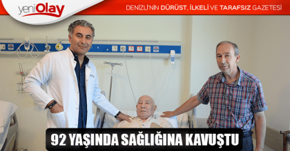 92 YAŞINDA SAĞLIĞINA KAVUŞTU