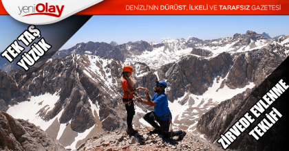 ZİRVEDE EVLENME TEKLİFİ