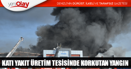 KATI YAKIT ÜRETİM TESİSİNDE KORKUTAN YANGIN