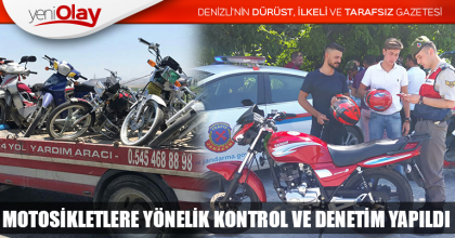 MOTOSİKLETLERE YÖNELİK KONTROL VE DENETİM YAPILDI