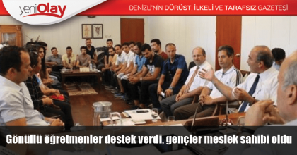 Gönüllü öğretmenler destek verdi, gençler meslek sahibi oldu
