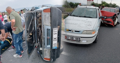 AYNI YERDE BİRKAÇ DAKİKA ARAYLA İKİNCİ KAZA: 2 YARALI