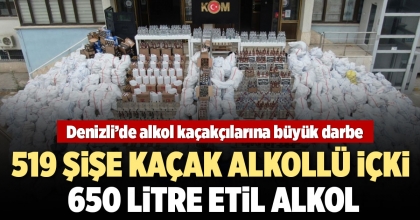 DENİZLİ’DE ALKOL KAÇAKÇILARINA BÜYÜK DARBE  