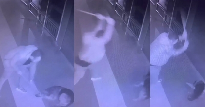 TEMİZLİK SÜPÜRGESİ İLE ÖNCE SEVER GİBİ YAPTI SONRA DA ACIMASIZCA DÖVDÜ