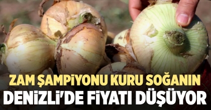 ZAM ŞAMPİYONU KURU SOĞANIN DENİZLİ'DE FİYATI DÜŞÜYOR