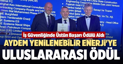 AYDEM YENİLENEBİLİR ENERJİ'YE ULUSLARARASI ÖDÜL