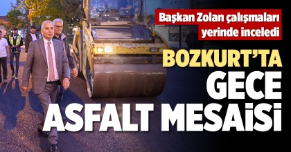 BOZKURT’TA GECE ASFALT MESAİSİ