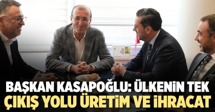 BAŞKAN KASAPOĞLU: ÜLKENİN TEK ÇIKIŞ YOLU ÜRETİM VE İHRACAT