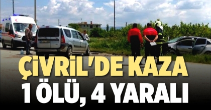 ÇİVRİL'DE KAZA: 1 ÖLÜ, 4 YARALI