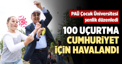 100 UÇURTMA CUMHURİYET İÇİN HAVALANDI