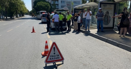 ÇARPMAMAK İÇİN ANİ FREN YAPTI