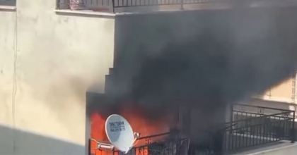 APARTMANDA ÇIKAN YANGIN KORKUTTU