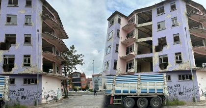 BANAZ'IN MEŞHUR PERİLİ EVİ YERLE BİR OLDU 