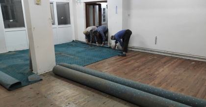 CAMİ SEL SULARI ALTINDA KALDI, EVLERDE HASAR OLUŞTU