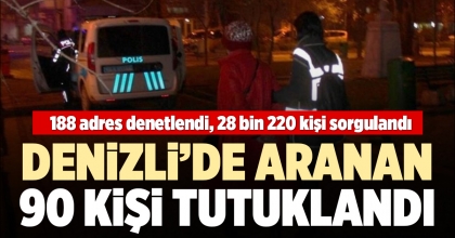 DENİZLİ’DE ARANAN 90 KİŞİ TUTUKLANDI