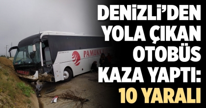 DENİZLİ'DEN YOLA ÇIKAN OTOBÜS ANTALYA'DA KAZA YAPTI: 10 YARALI