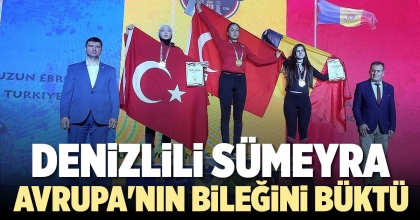 DENİZLİLİ SÜMEYRA BİLEK GÜREŞİNDE AVRUPA ŞAMPİYONU OLDU