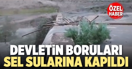 DEVLETİN BORULARI SEL SULARINA KAPILDI