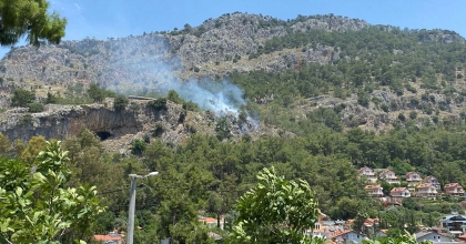 FETHİYE'DE ORMAN YANGINI BÜYÜMEDEN SÖNDÜRÜLDÜ