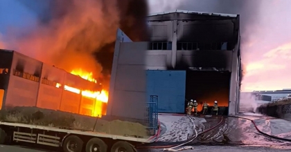 İZMİR'DE YAĞ FABRİKASINDA YANGIN PANİĞE NEDEN OLDU