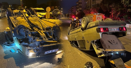 TAKLA ATAN ARAÇTAN YARALI OLARAK KURTULDU 