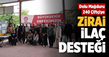 DOLU MAĞDURU 240 ÇİFTÇİYE ZİRAİ İLAÇ DESTEĞİ