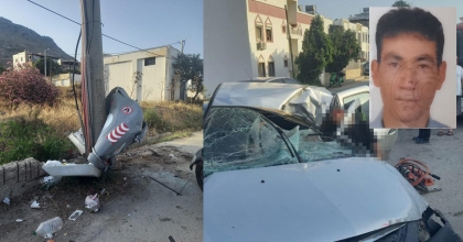 OTOMOBİL ÇÖP KONTEYNERİNE VE DİREĞE ÇARPTI, SÜRÜCÜ OLAY YERİNDE HAYATINI KAYBETTİ