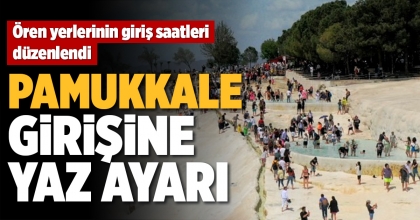 PAMUKKALE GİRİŞİNE YAZ AYARI