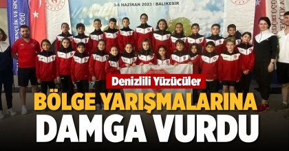 DENİZLİLİ YÜZÜCÜLER BÖLGE YARIŞMALARINA DAMGA VURDU