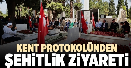 KENT PROTOKOLÜNDEN ŞEHİTLİK ZİYARETİ