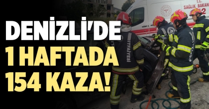 ​​​​​​​DENİZLİ'DE 1 HAFTADA 154 KAZA!