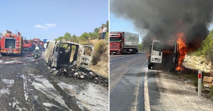 MİNİBÜSTEN GERİYE HURDA YIĞINI KALDI