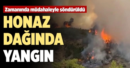 HONAZ DAĞINDA YANGIN