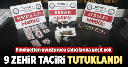 UYUŞTURUCU TİCARETİ YAPAN 9 KİŞİ TUTUKLANDI
