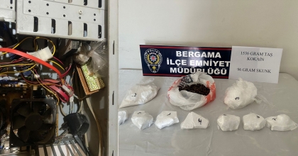 BİLGİSAYAR KASASINDAN UYUŞTURUCU ÇIKTI