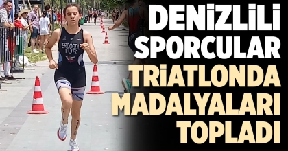 DENİZLİLİ SPORCULAR, TRİATLONDA MADALYALARI TOPLADI   
