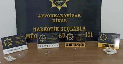 DİNAR'DA POLİSTEN UYUŞTURUCU BASKINLARI