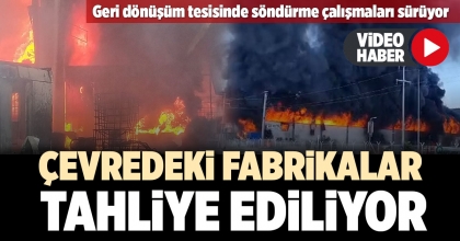 GERİ DÖNÜŞÜM TESİSİNDE SÖNDÜRME ÇALIŞMALARI SÜRÜYOR