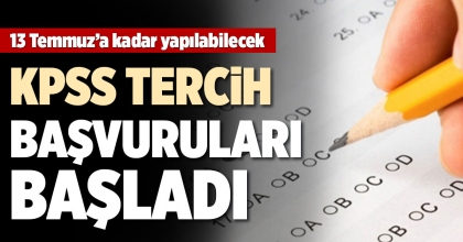 KPSS TERCİH BAŞVURULARI BAŞLADI