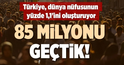 TÜRKİYE, DÜNYA NÜFUSUNUN YÜZDE 1,1'İNİ OLUŞTURUYOR