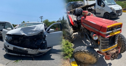 UŞAK'TA ZİNCİRLEME KAZA: 3 YARALI