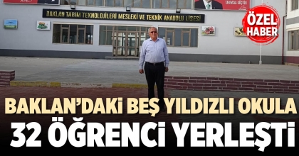 BAKLAN’DAKİ BEŞ YILDIZLI OKULA 32 ÖĞRENCİ YERLEŞTİ