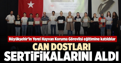 CAN DOSTLARI SERTİFİKALARINI ALDI