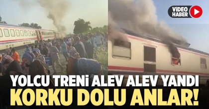 YOLCU TRENİ ALEV ALEV YANDI!
