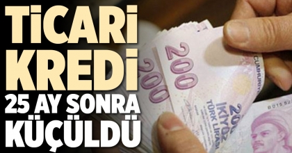 TİCARİ KREDİ 25 AY SONRA KÜÇÜLDÜ