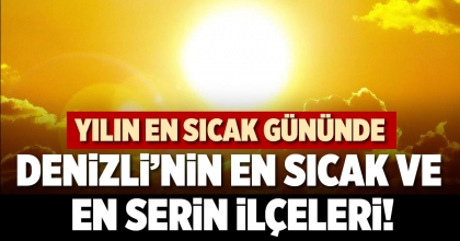 YILIN EN SICAK GÜNÜNDE DENİZLİ’NİN EN SICAK VE EN SERİN İLÇELERİ!
