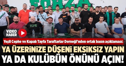 YA ÜZERİNİZE DÜŞENİ EKSİKSİZ YAPIN YA DA KULÜBÜN ÖNÜNÜ AÇIN!