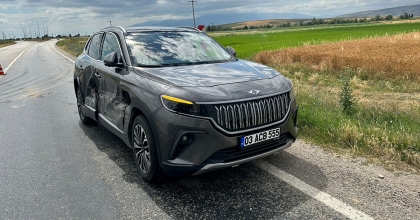 TOGG AFYONKARAHİSAR’DA İLK KAZASINI YAPTI  