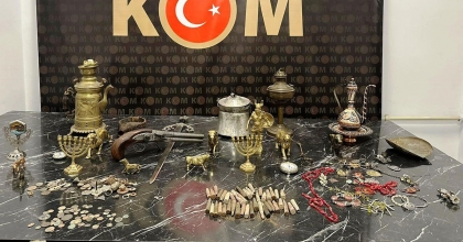 ARACINDAN ÇOK SAYIDA TARİHİ ESER ÇIKTI